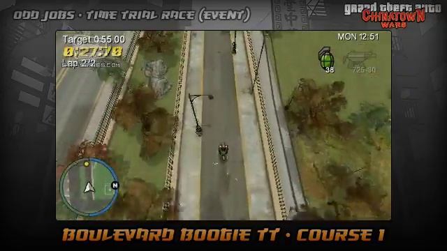 GTA Chinatown Wars - Walkthrough - Time Trial Race - Boulevard Boogie TT - Course #1