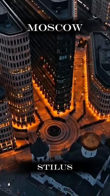 Потрясающий ночной вид на город Москва_РОССИЯStunning night view of the city of Moscow_ Russia