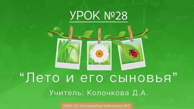 Урок №28. Лето