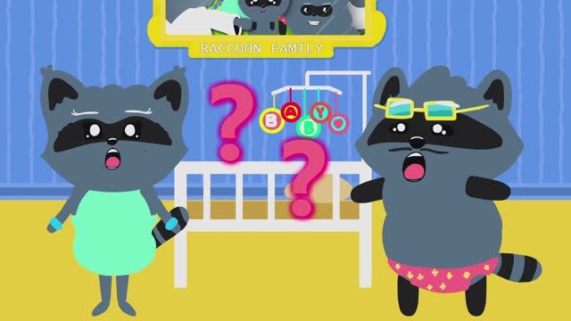 Учим членов семьи | Learn Family Members With Baby Raccoon | Cute Song For Kids | Lilla The Lamb