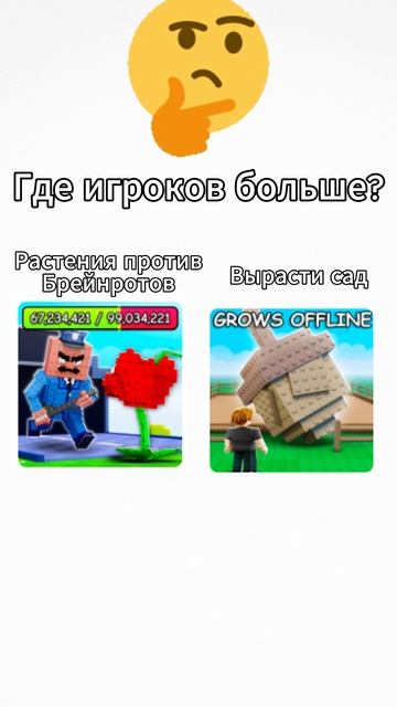 В каком режиме больше игроков в роблоксе? 🤔🤔 #роблокс #roblox #shorts