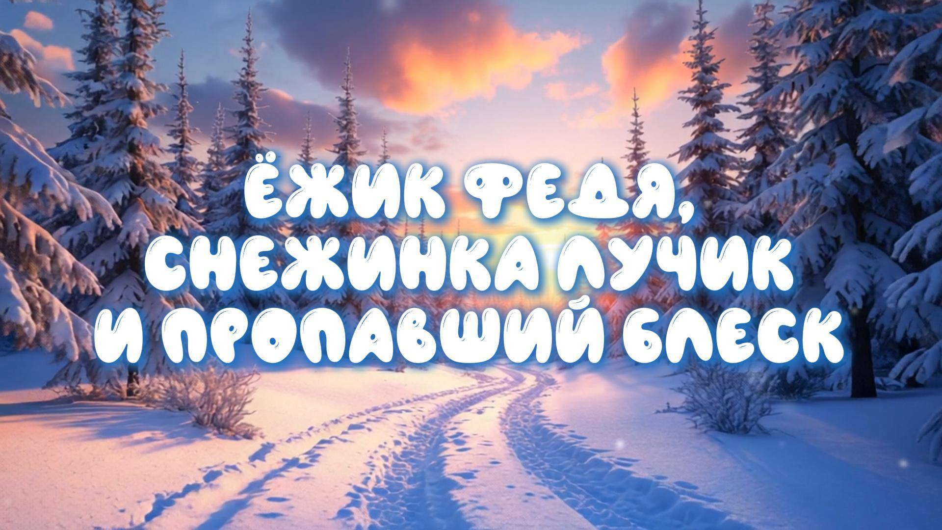 ЁЖИК ФЕДЯ. СНЕЖИНКА ЛУЧИК И ПРОПАВШИЙ БЛЕСК.