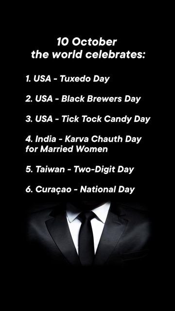 10 October The World Celebrates #popular #live #october #happy