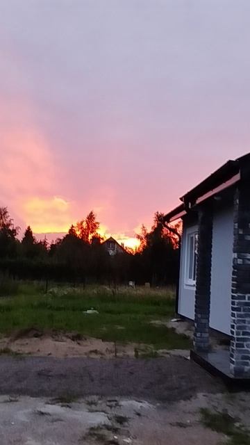 красивые закаты за городом