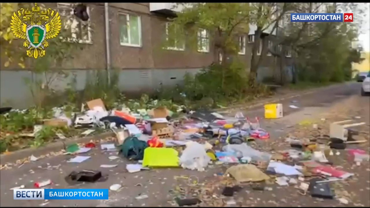 Появились кадры с места трагедии в Уфе, где отец выбросил в окно свою малолетнюю дочь