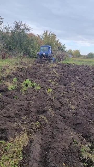 Опахиваем края на тракторе