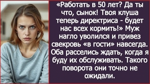 ИСТОРИИ ИЗ ЖИЗНИМуж уволился с работы и привёз свекровь в гости навсегда