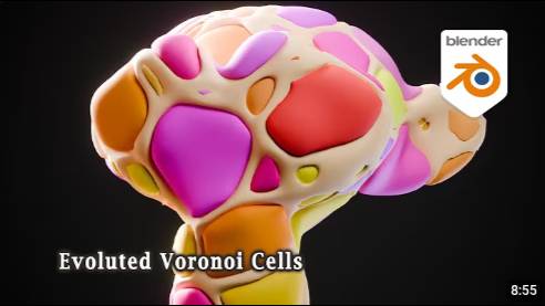 Evoluted Voronoi Cells using Volume Grid - Blender 5.0+