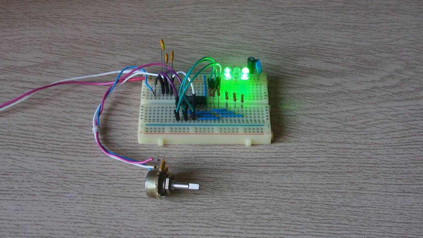 Бегущие огни на К561ЛН2.