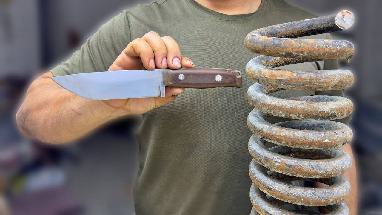 Изготовление ножа из пружины своими руками.