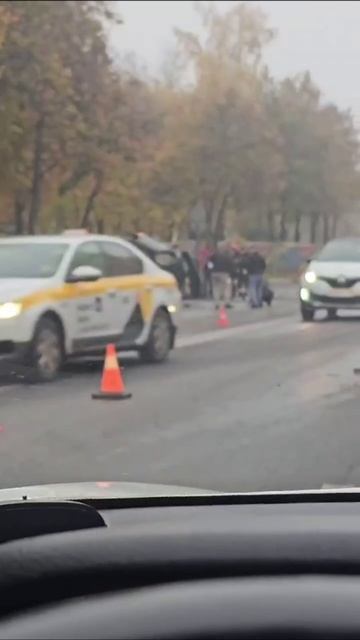 ‼️В Пушкино рано утром Honda выехала на встречную и столкнулась с каршеринговым Nissan‼️