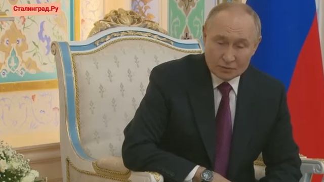 Полное заявление Путина о причинах крушения самолёта AZAL на встрече с Алиевым в Душанбе.