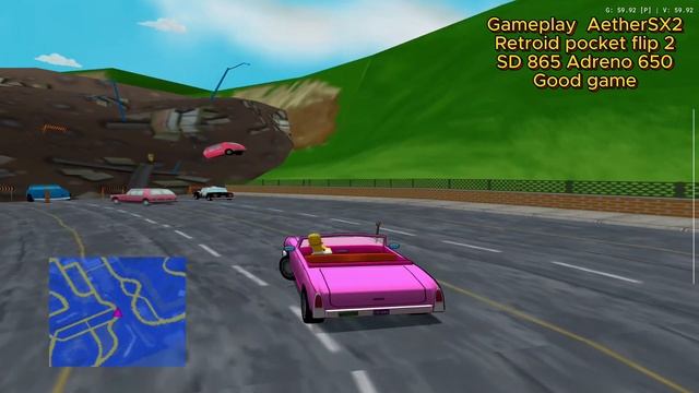 The Simpsons: Road Rage на телефоне запуск и настройки AetherSX2 Retroid Pocket Flip 2 #games