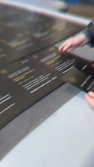 Изготовление таблички из черного пвх