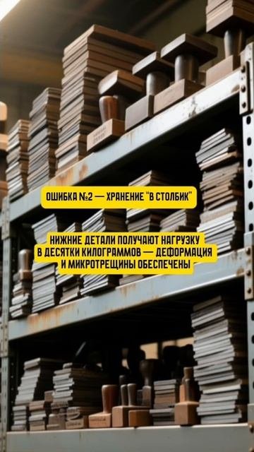 Топ 3 ошибок хранения промышленных штампов
