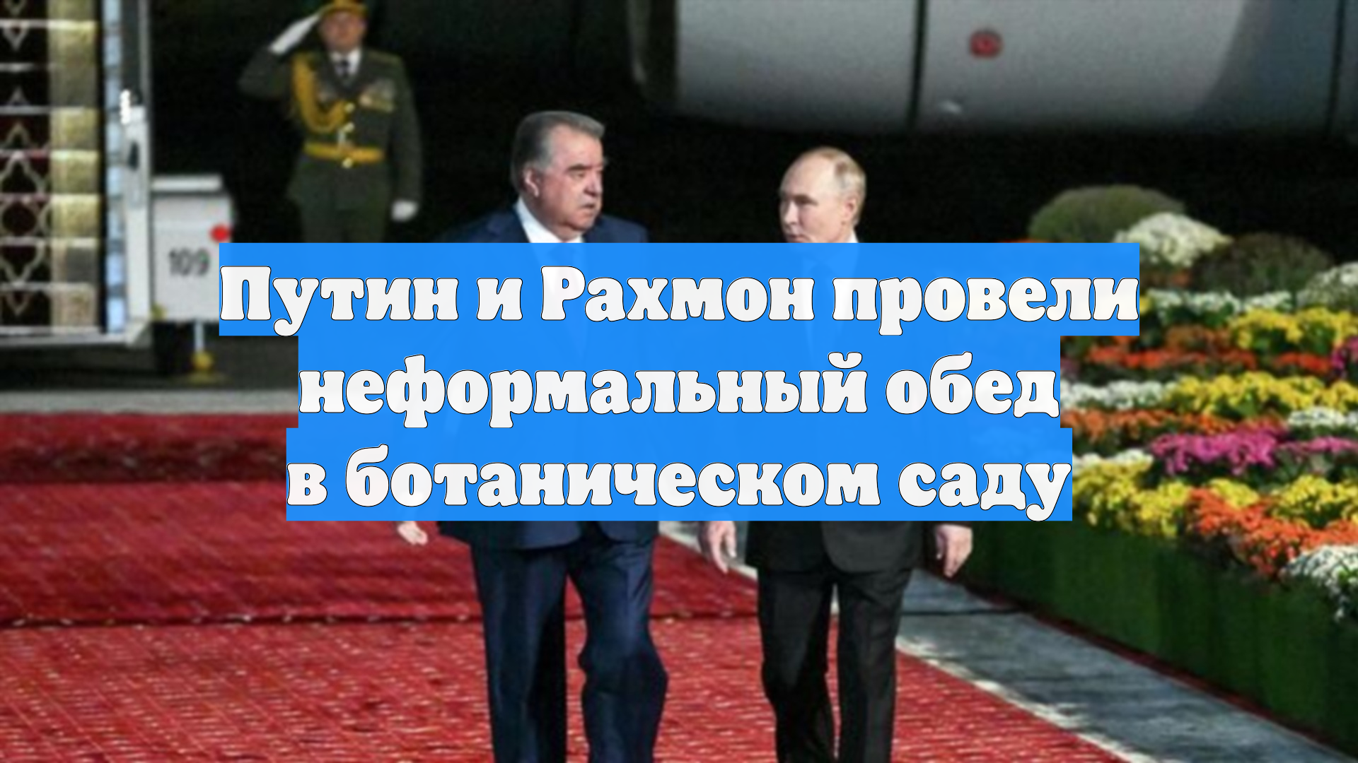 Путин и Рахмон провели неформальный обед в ботаническом саду