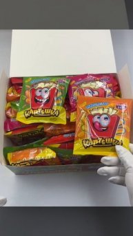 Маршмеллоу Зефир КАРТОШКА ФРИ Канди Клаб. Вкус Тутти-фрутти. Набор 30шт по 10гр