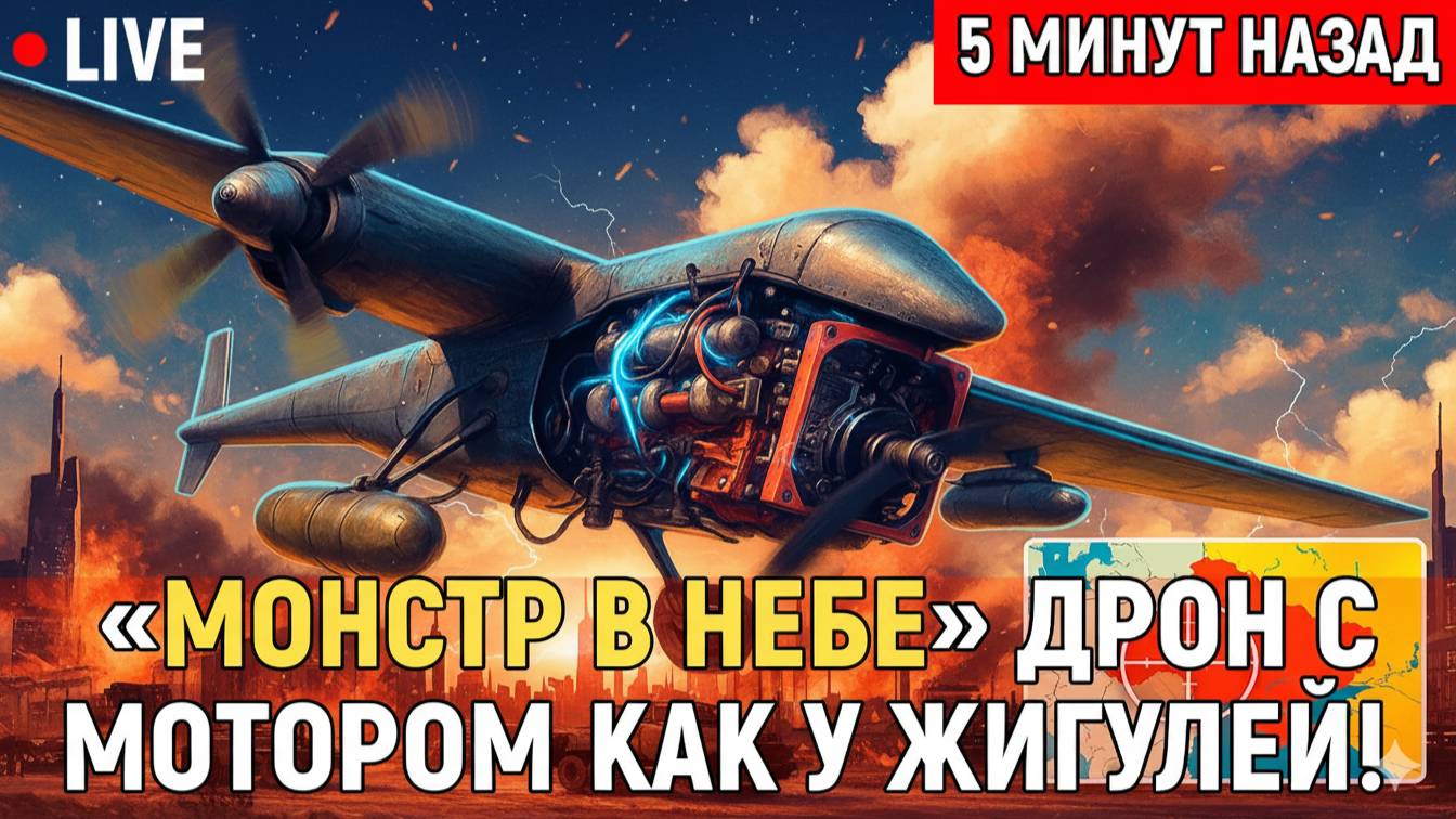 «МОНСТР В НЕБЕ!» Дрон с мотором как у «Жигулей» обрушился на тыл — что он нёс и кто за этим стоит