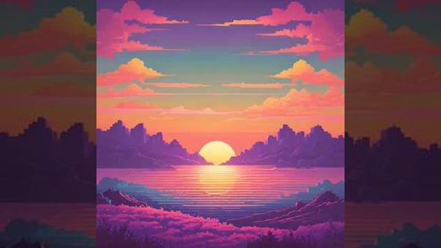 Пиксельный рассвет 8 бит игровая музыка