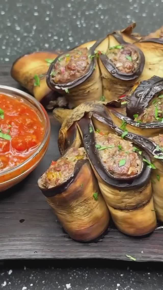 Фаршированные баклажаны в виде «Цветка» 🍆