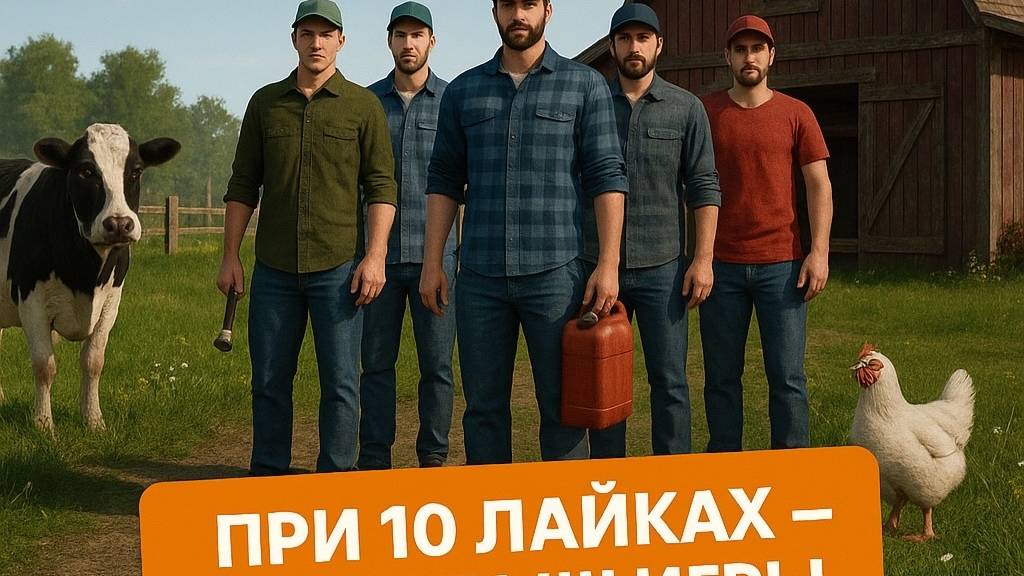 😂 Ranch Simulator — Прохождение #1 | 5 друзей, одна ферма и полный хаос!