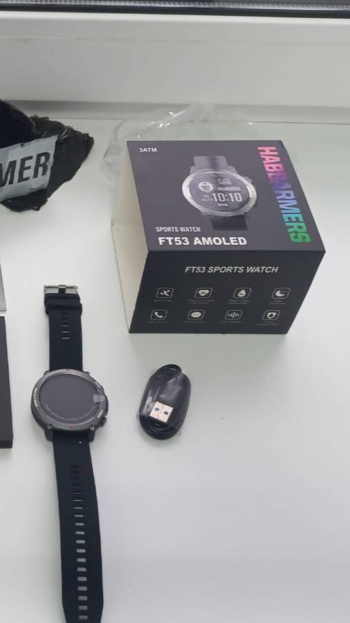 20251009_091638 распаковка HABBARMERS Смарт-часы FT53, 48mm, Черный,