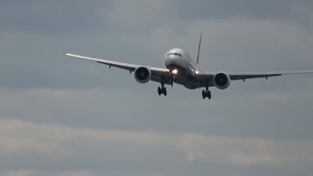 Украинский  Boeing 777 посадка в Вильнюсе.