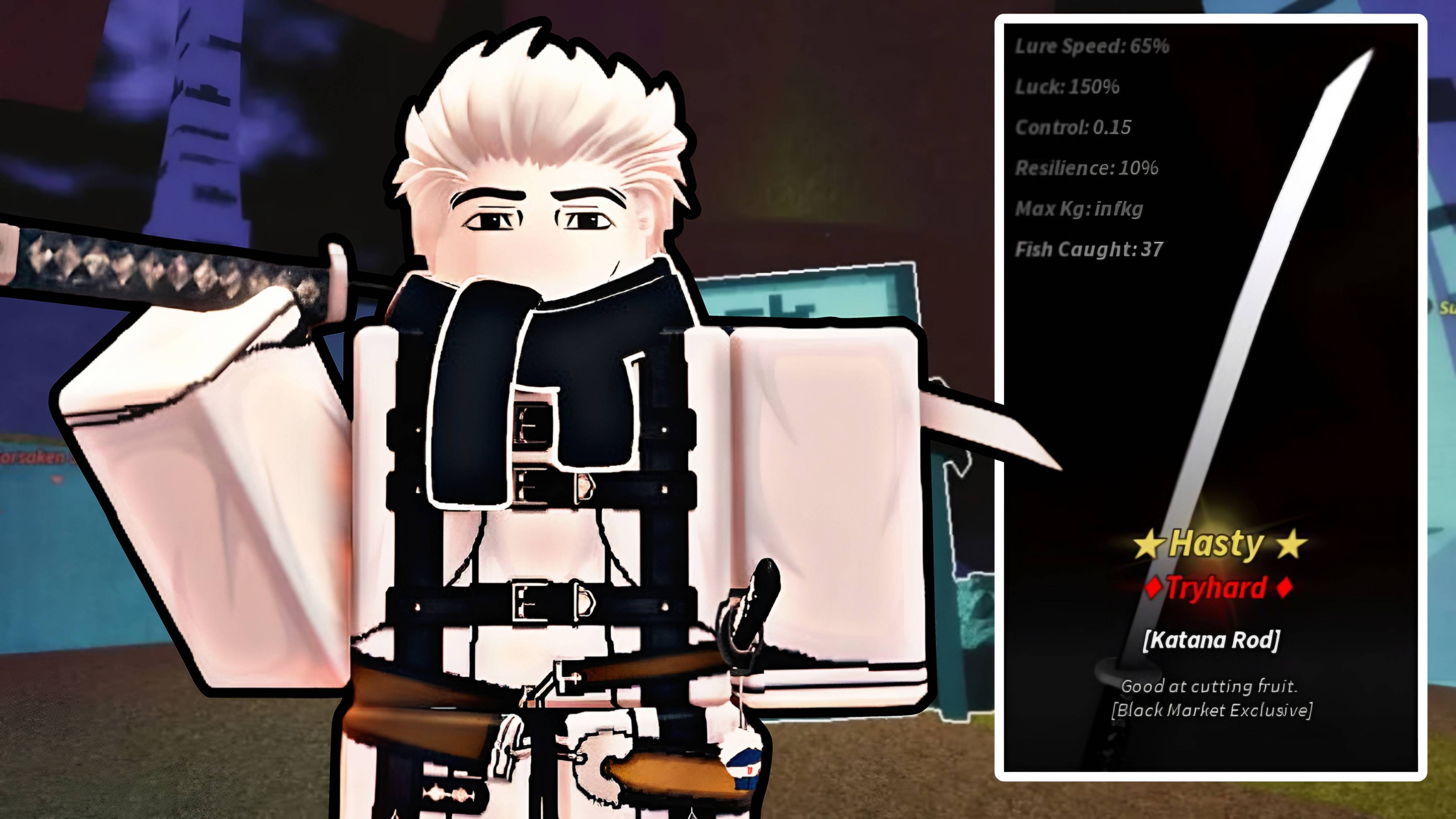 ЛИМИТНАЯ УДОЧКА-КАТАНА С ЧЁРНОГО РЫНКА ОПРАВДЫВАЕТ ВСЕ ОЖИДАНИЯ!  FISCH ROBLOX!