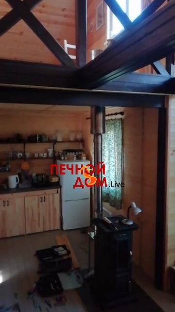 Печной дымоход к камину в процессе сборки. 09-10-2025