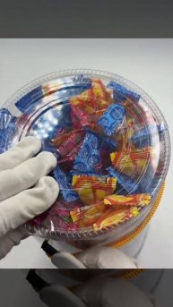 Маршмеллоу Зефир КАНДИ КЛАБ Огромные КОСИЧКИ. Вкус Клубника, апельсин, голубика. Набор 48шт по 10гр