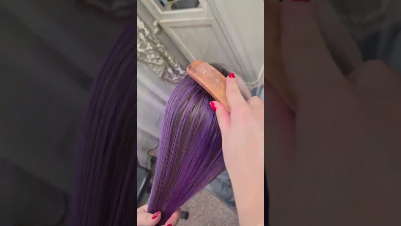 Трендовый фиолет у лица: Корейский вайб этим летом. #обучение #hair #тренды