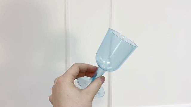 Набор одноразовых бокалов для вина АКЛИ, пластик, голубой, 160 мл, 4 шт., 178000480-4