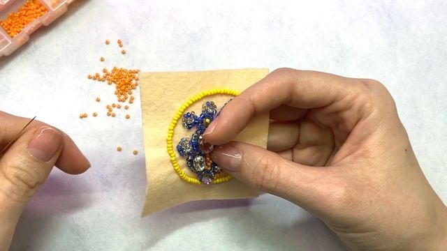 Вышиваю Бисером Брошь: Луна Импрессиониста | Beads Embroidery