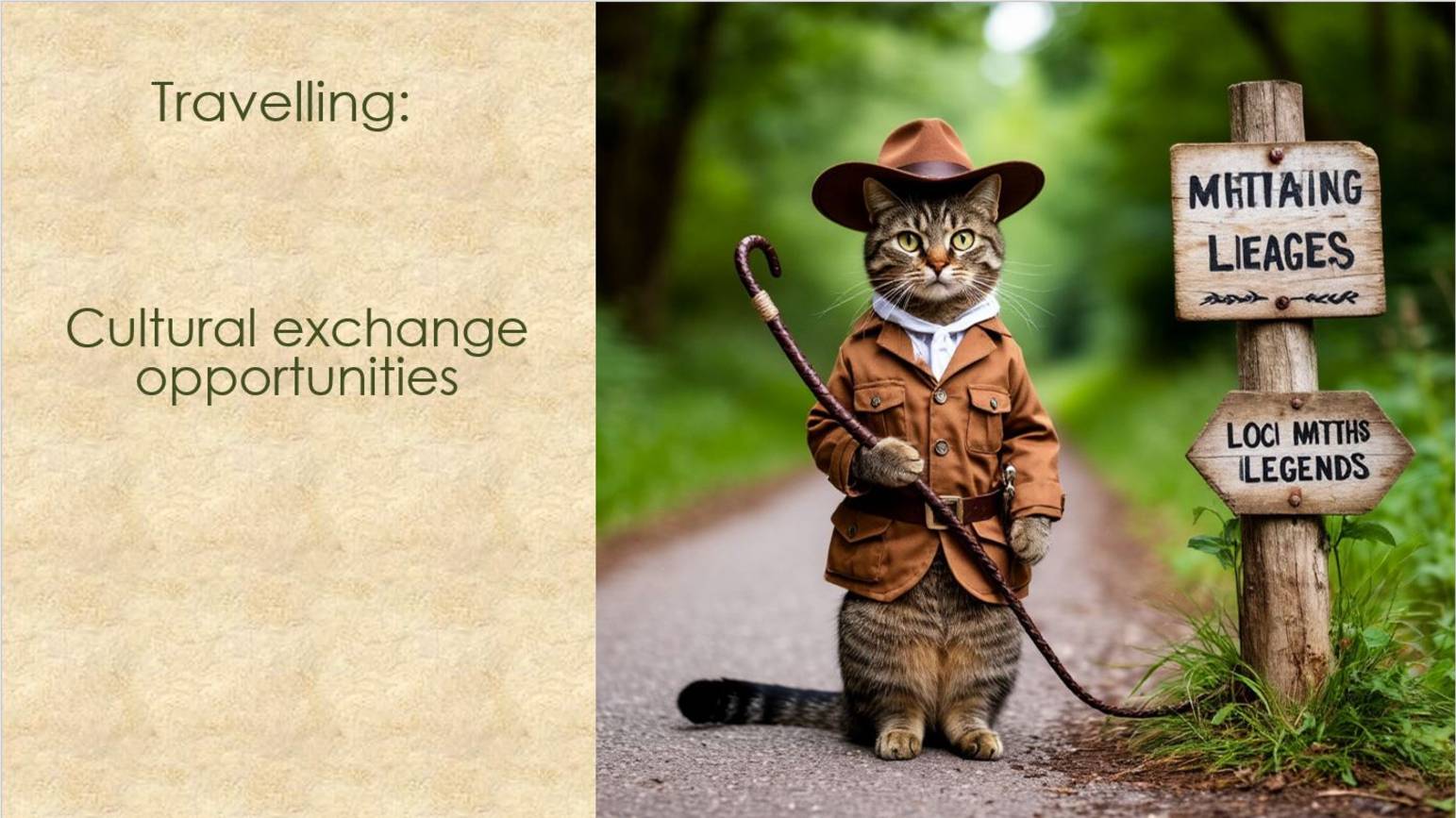 Story  # 106 : Travelling : Cultural Exchange Opportunities
