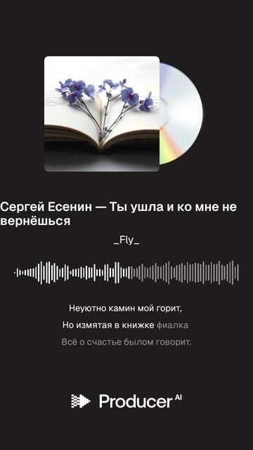 Сергей Есенин — Ты ушла и ко мне не вернёшься