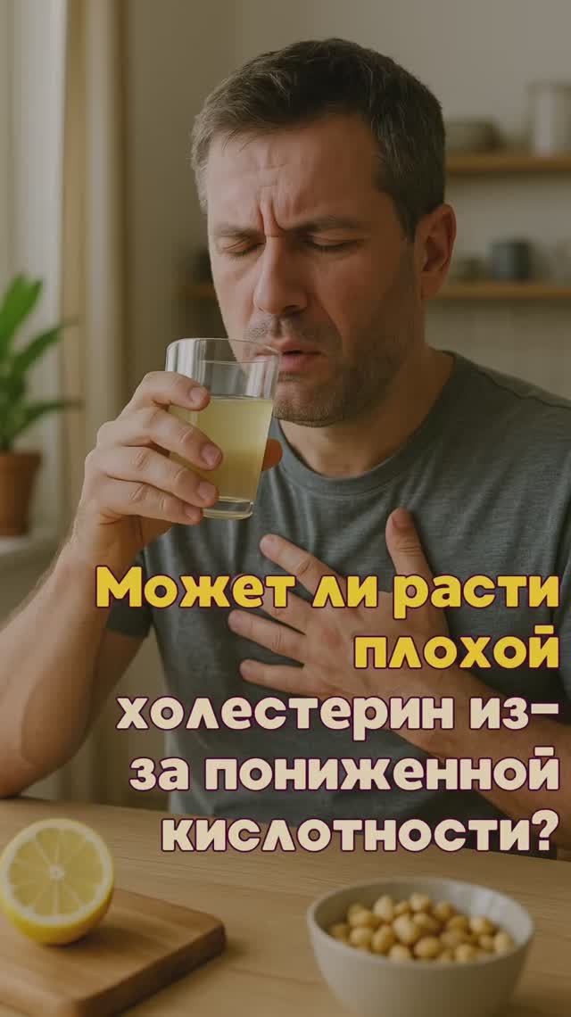 Почему растёт холестерин при пониженной кислотности — объясняет Центр Болотова