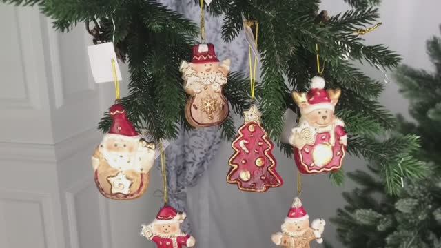 Набор ёлочных игрушек ПЕЧЕНЬКОВАЯ ВЕЧЕРИНКА, полистоун, 9 см. 6 шт., 685740-95-набор