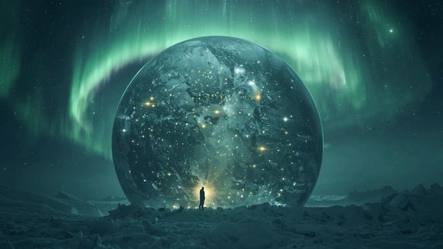 Sphere of Floating Storms  2-Hour Dream Ambience  Aurora Code Ribbons  Golden Silhouette Sci-Fi
