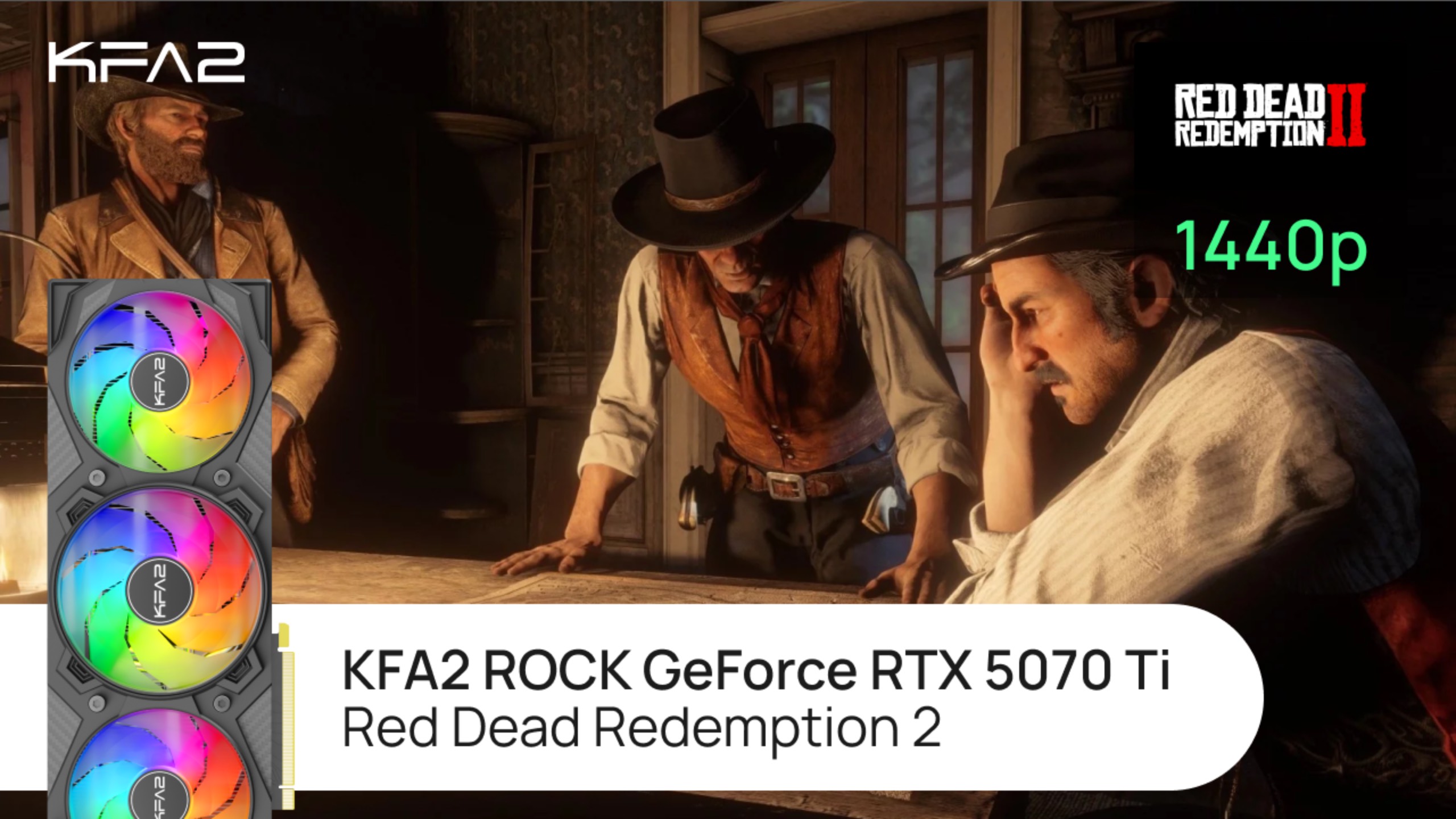 Тест видеокарты KFA2 ROCK GeForce RTX 5070 Ti | Red Dead Redemption 2 | 1440p (2K) разрешение