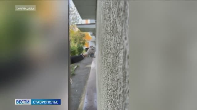 Ставропольские гандболисты нарисовали граффити на стенах многоэтажек