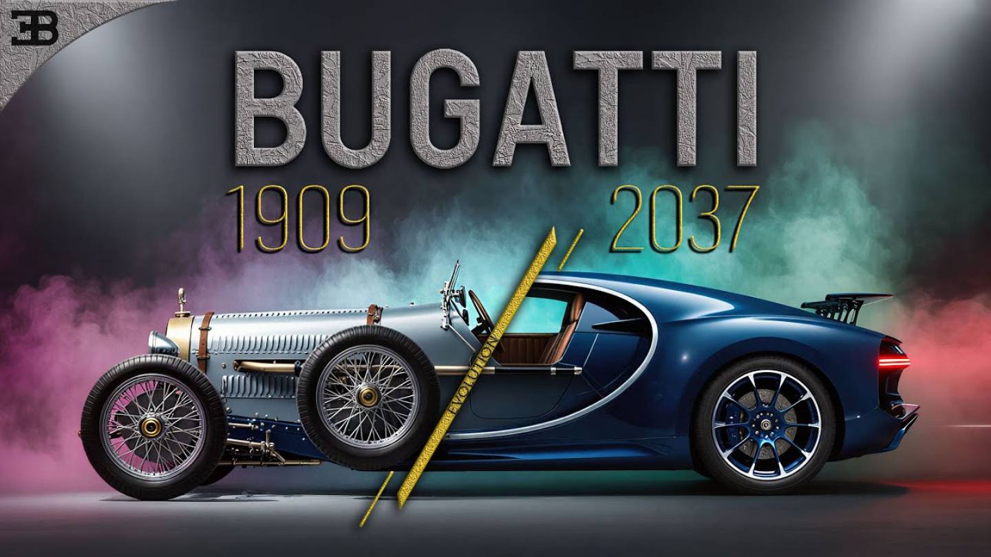 Bugatti Car 1909–2037 История трансформации автомобиля #Technoyarus