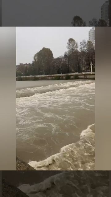 Сочи в погодном раздвоении: в горах — зима, в долине — поздняя осень. В городе ливень.