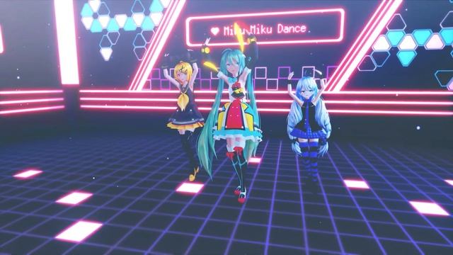 Miku Hatsune - Telepathy (Rin Kagamine & Aina Harukaze Dance)