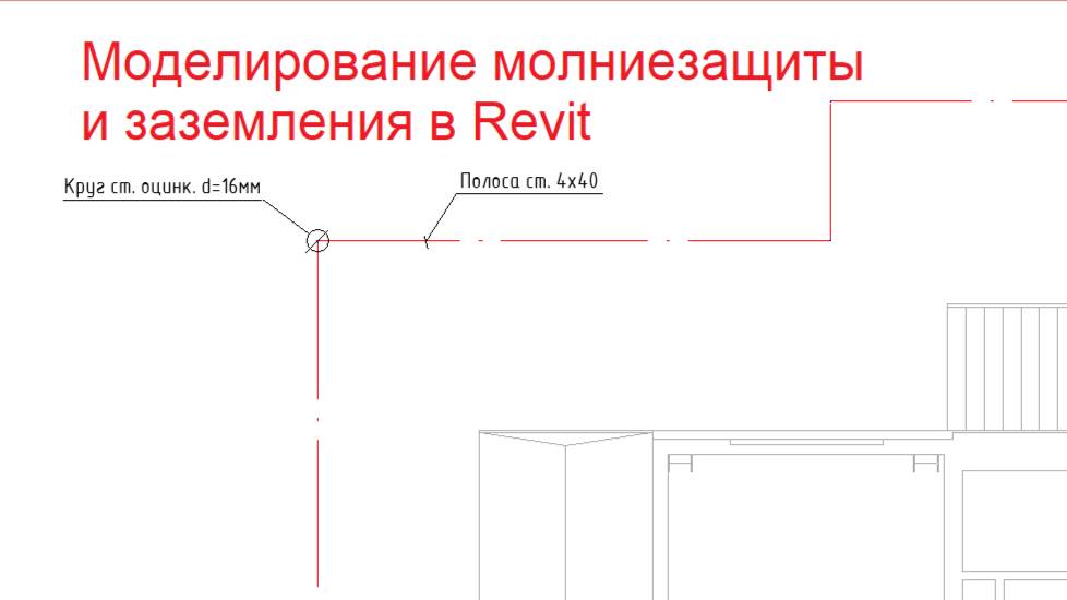 Молниезащита и заземление в Revit