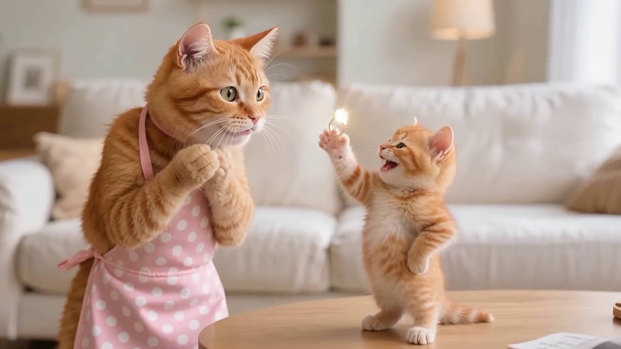 Как котик маме колечко купил