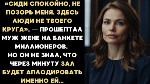ИСТОРИИ ИЗ ЖИЗНИ/Сиди не позор меня, здесь люди не твоего круга,- говорил муж на банкете/Рассказ