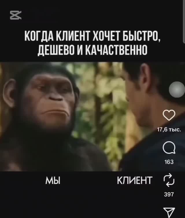 Когда клиент хочет быстро дешево и качественно