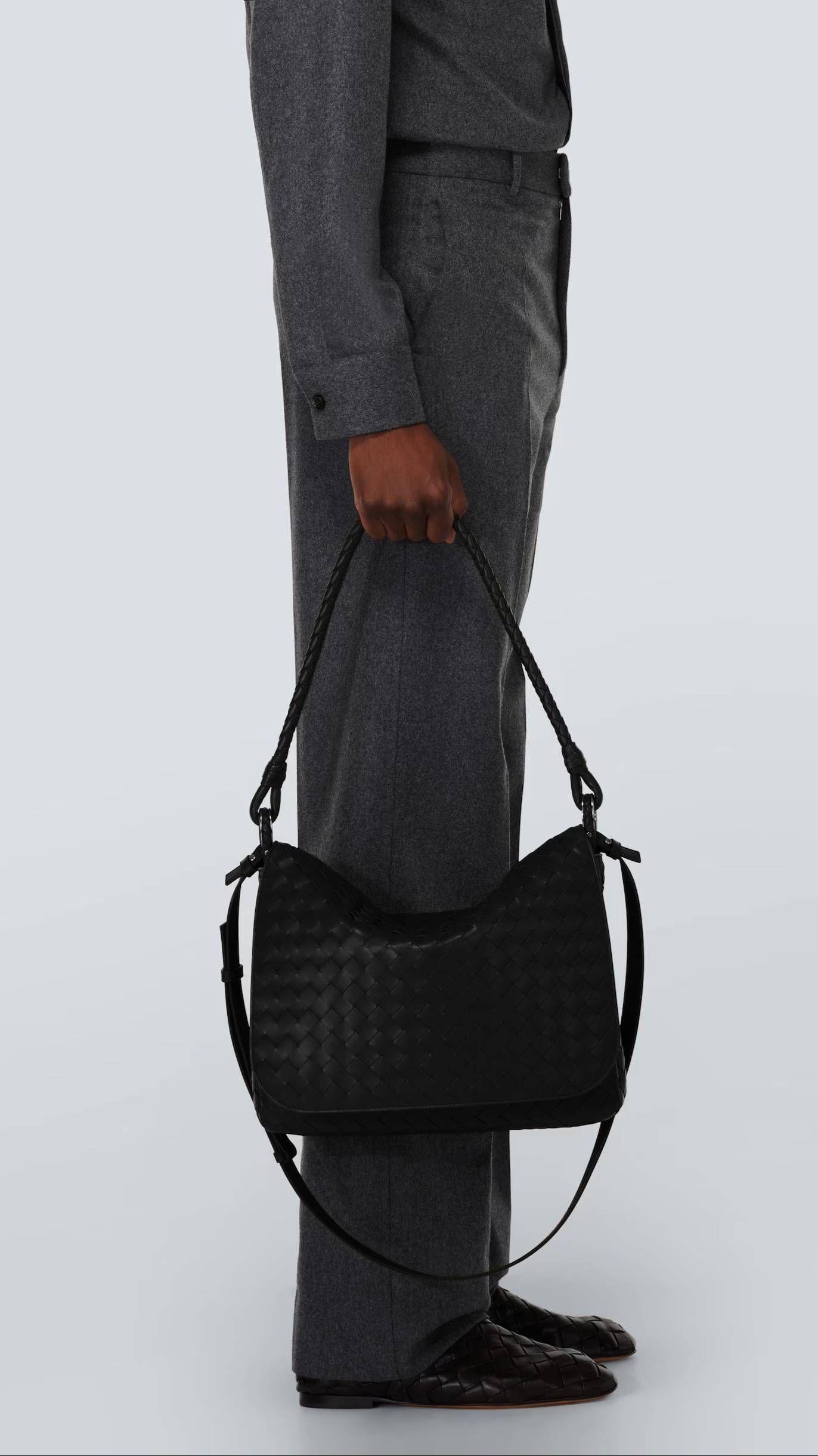 Сумка мужская BOTTEGA VENETA Swing Messenger Bag In Black — обзор, распаковка, Unboxing.