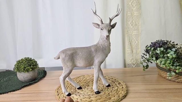 Декоративная фигура ОЛЕНЬ ЛЮСАН, полистоун, 30х36 см, 1045522
