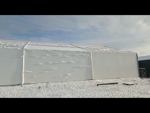 Самоочистка тентового ангара